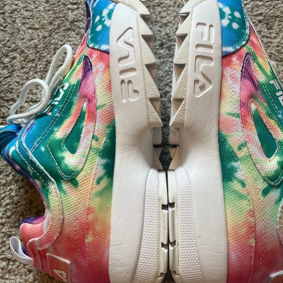 NWOT FILA Women’s Disruptor II Tie Dye Platform Sneakers U.S. Size 8.5 - Picture 5 of 12
